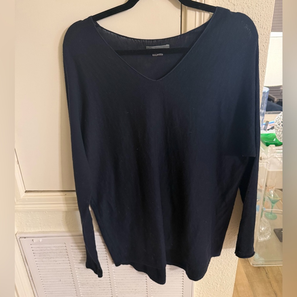 Navy V-Neck Sweater